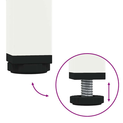 Mobile TV Bianco 135x39x43,5 cm in Acciaio Laminato a Freddo - homemem39