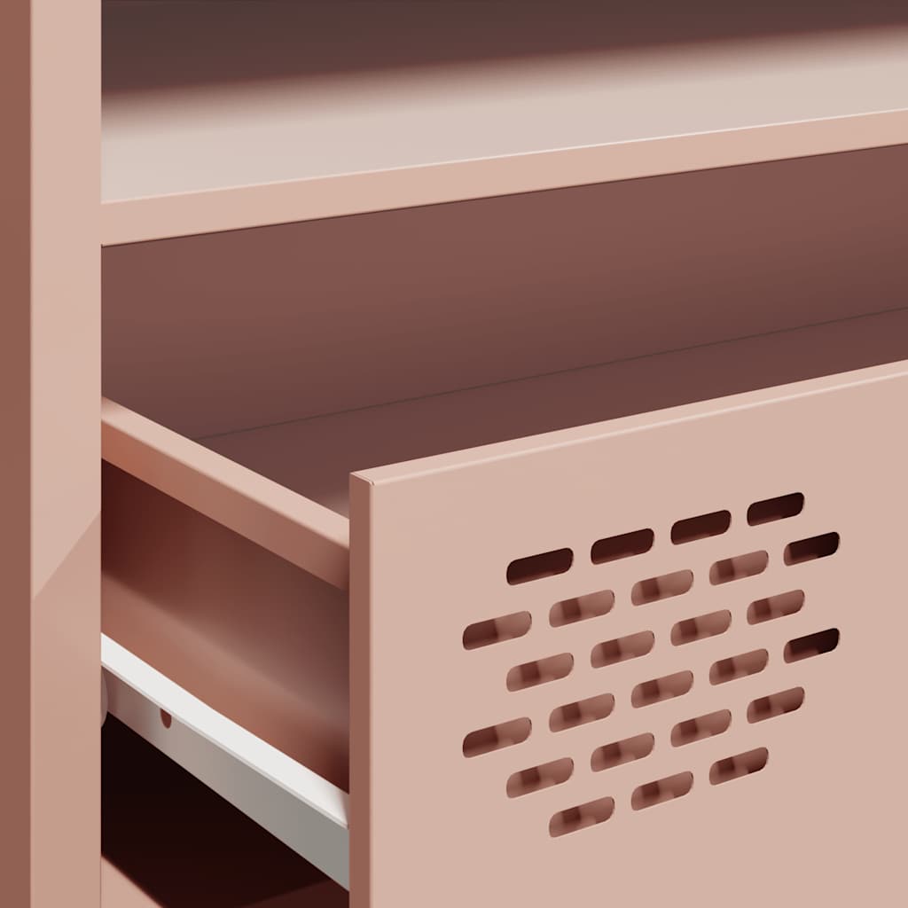 Mobile TV Rosa 202x39x43,5 cm in Acciaio Laminato a Freddo - homemem39