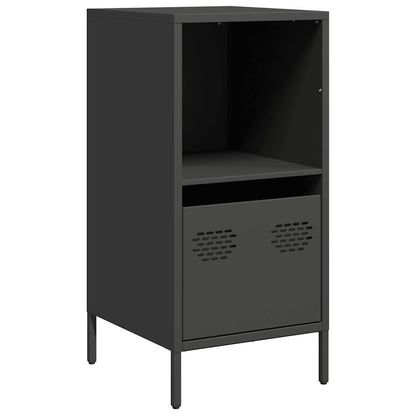 Credenza Nera 35x39x73,5 cm in Acciaio Laminato a Freddo - homemem39