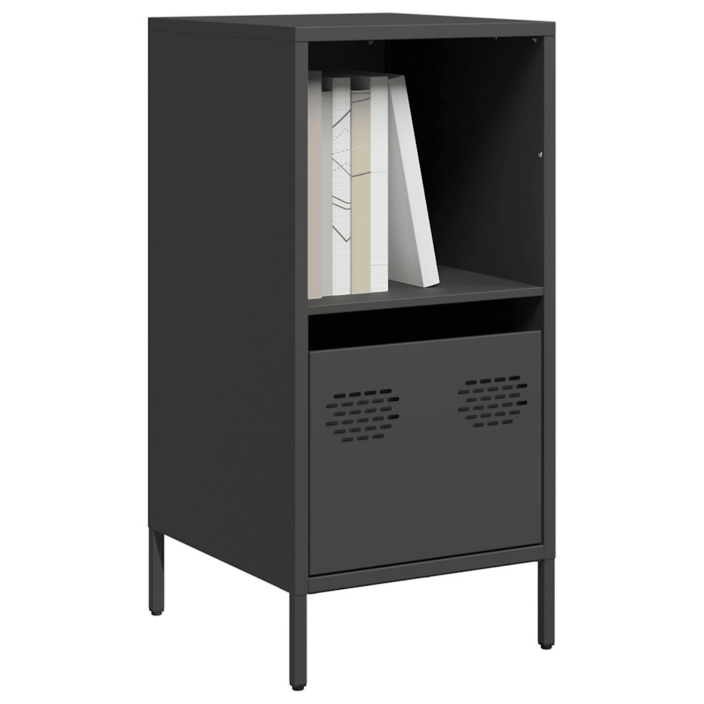 Credenza Nera 35x39x73,5 cm in Acciaio Laminato a Freddo - homemem39