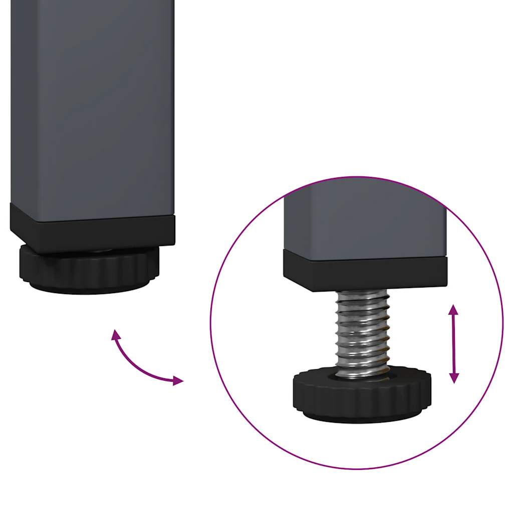 Credenza Antracite 35x39x73,5 cm in Acciaio Laminato a Freddo - homemem39