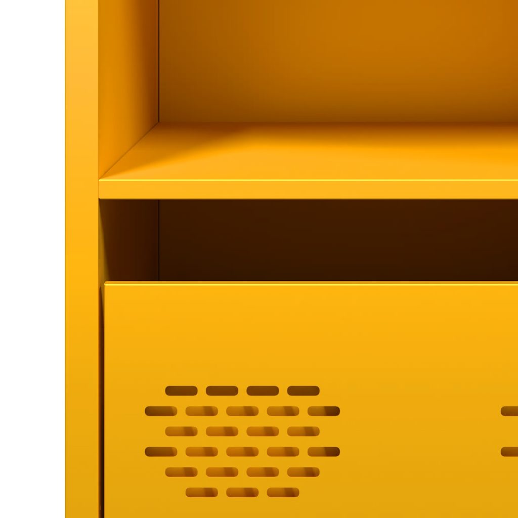 Credenza Giallo Senape 35x39x73,5 cm Acciaio Laminato a Freddo - homemem39