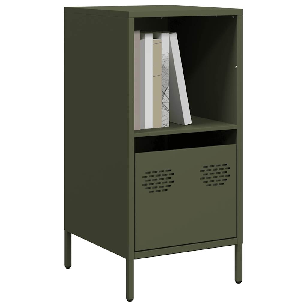 Credenza Verde Oliva 35x39x73,5 cm in Acciaio Laminato a Freddo - homemem39