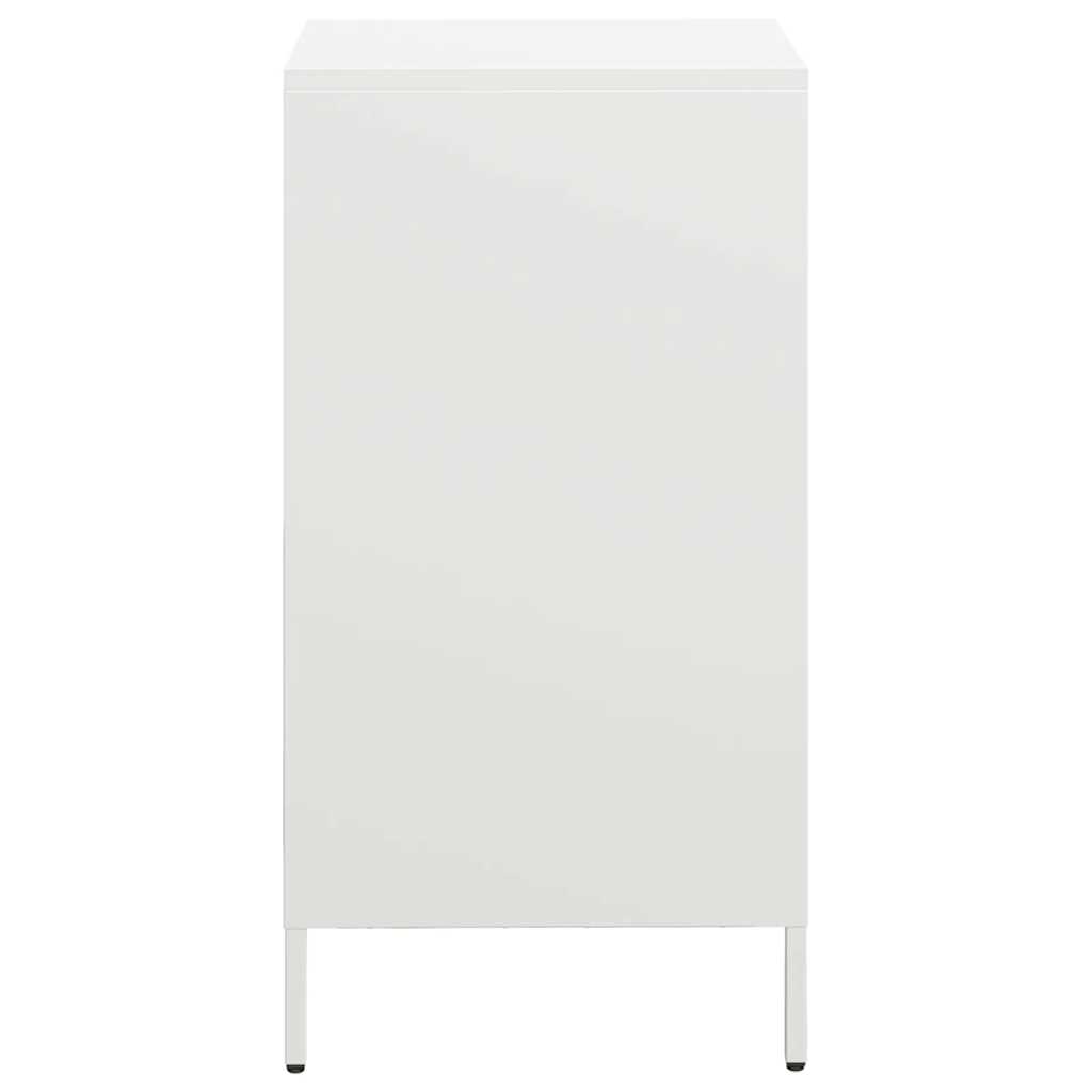 Credenza Bianca 35x39x73,5 cm in Acciaio Laminato a Freddo - homemem39