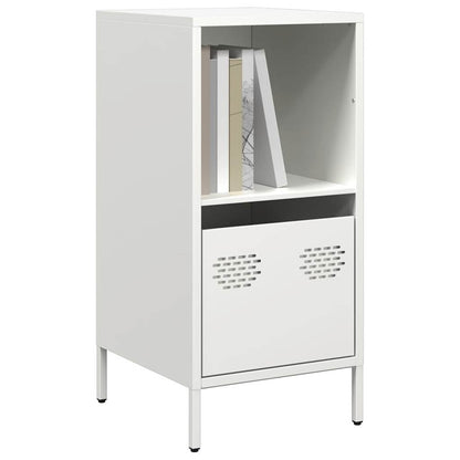 Credenza Bianca 35x39x73,5 cm in Acciaio Laminato a Freddo - homemem39