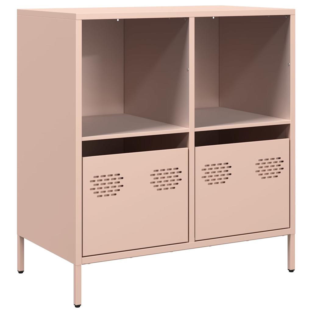 Credenza Rosa 68x39x73,5 cm in Acciaio Laminato a Freddo - homemem39