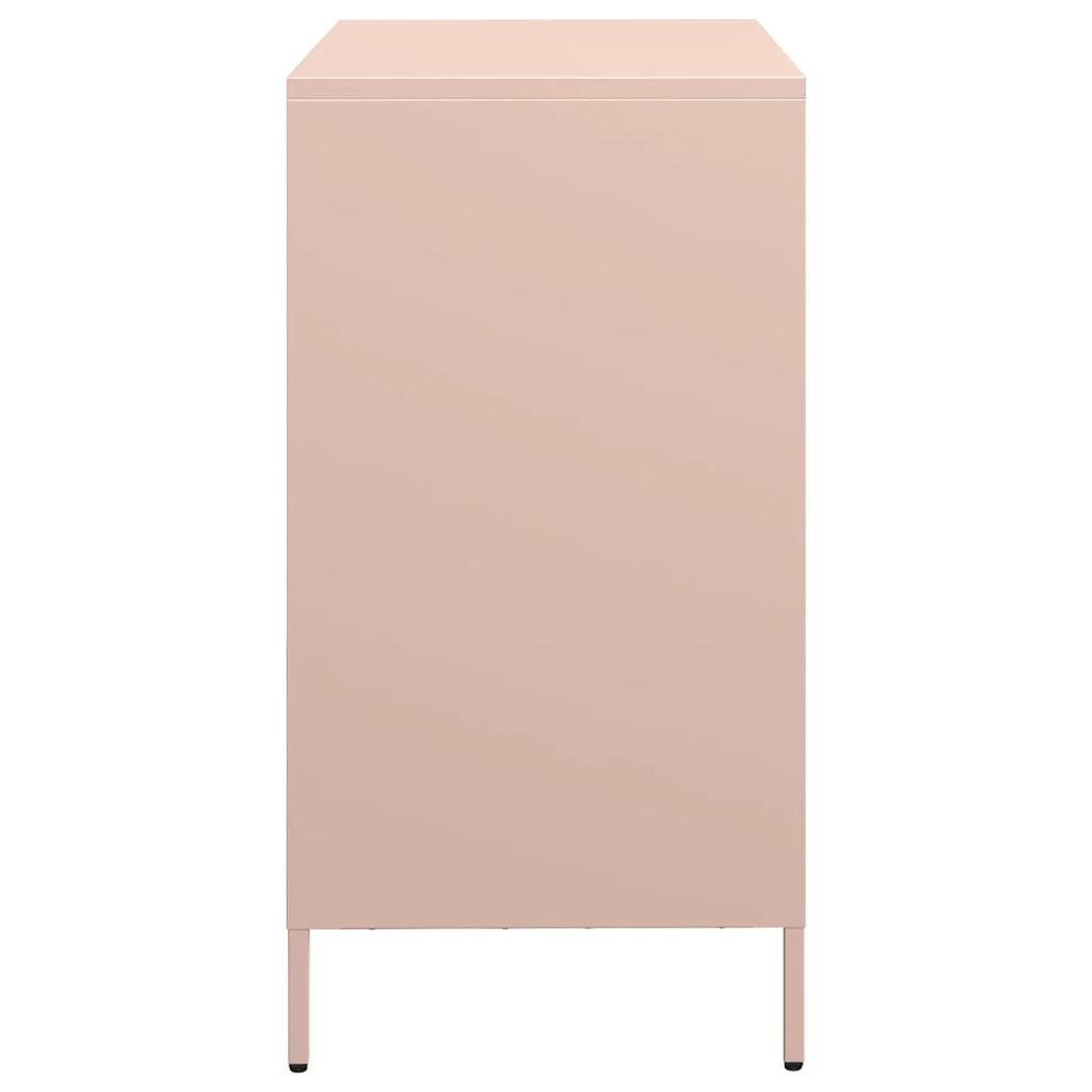 Credenza Rosa 68x39x73,5 cm in Acciaio Laminato a Freddo - homemem39