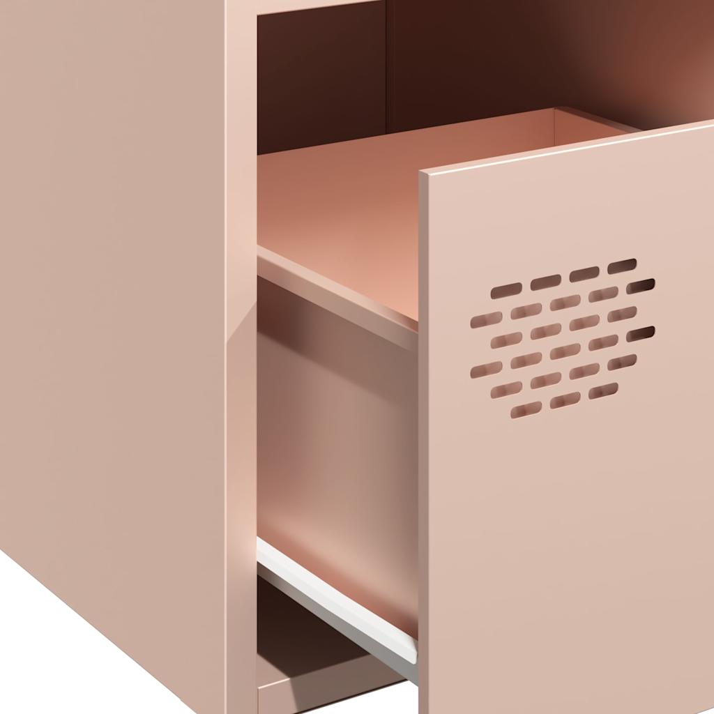 Credenza Rosa 68x39x73,5 cm in Acciaio Laminato a Freddo - homemem39