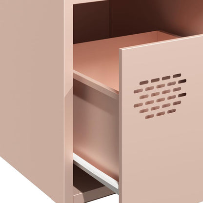 Credenza Rosa 68x39x73,5 cm in Acciaio Laminato a Freddo - homemem39