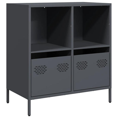 Credenza Antracite 68x39x73,5 cm in Acciaio Laminato a Freddo - homemem39
