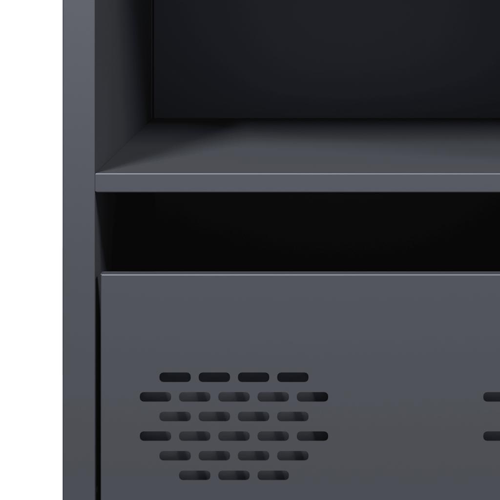 Credenza Antracite 68x39x73,5 cm in Acciaio Laminato a Freddo - homemem39