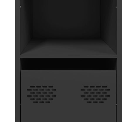 Credenza Nera 101,5x39x73,5 cm in Acciaio Laminato a Freddo - homemem39