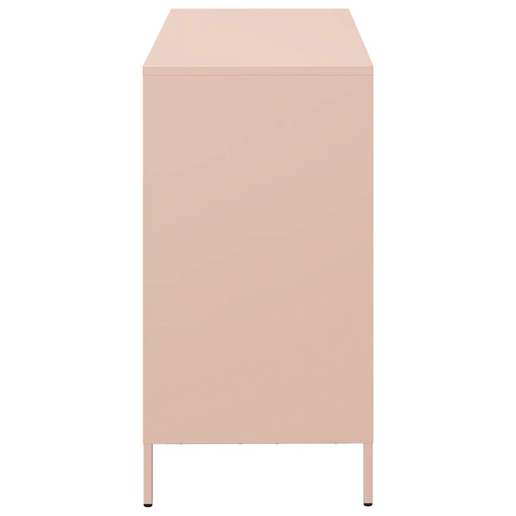 Credenza Rosa 101,5x39x73,5 cm in Acciaio Laminato a Freddo - homemem39