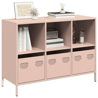 Credenza Rosa 101,5x39x73,5 cm in Acciaio Laminato a Freddo - homemem39