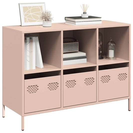 Credenza Rosa 101,5x39x73,5 cm in Acciaio Laminato a Freddo - homemem39