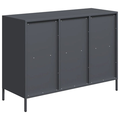 Credenza Antracite 101,5x39x73,5cm in Acciaio Laminato a Freddo - homemem39