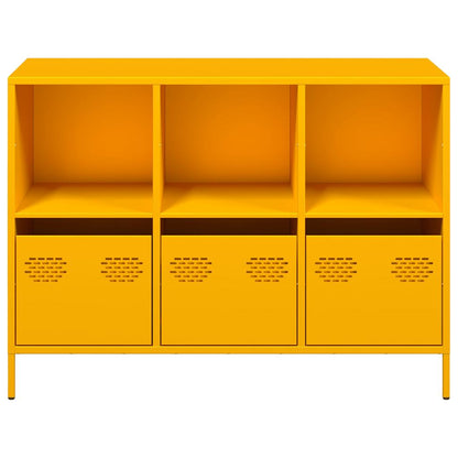Credenza Giallo Senape 101,5x39x73,5 cm Acciaio Laminato Freddo - homemem39