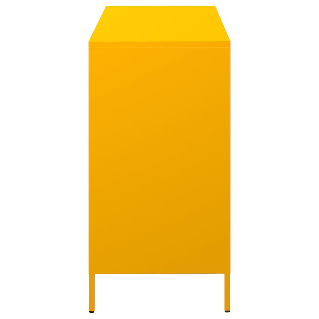 Credenza Giallo Senape 101,5x39x73,5 cm Acciaio Laminato Freddo - homemem39