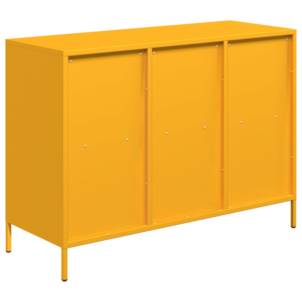 Credenza Giallo Senape 101,5x39x73,5 cm Acciaio Laminato Freddo - homemem39