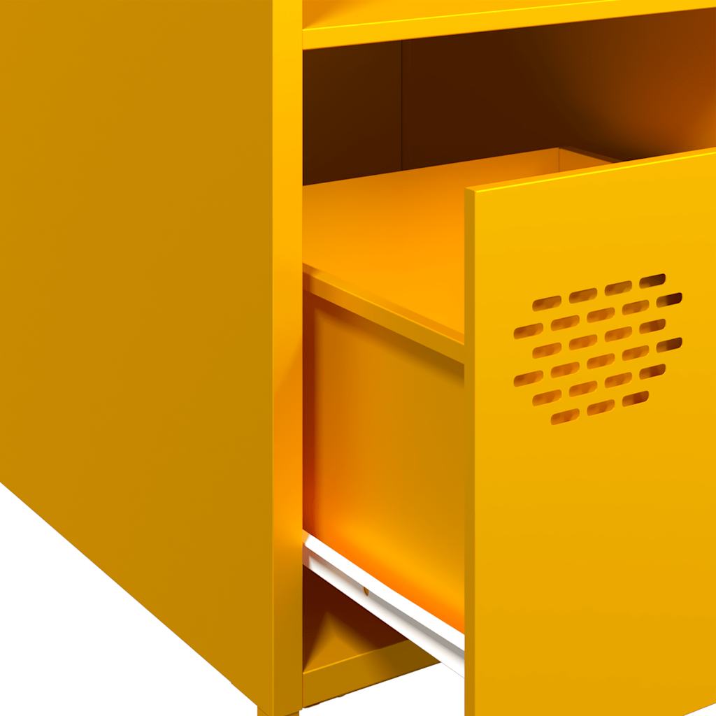 Credenza Giallo Senape 35x39x103,5 cm in Acciaio - homemem39