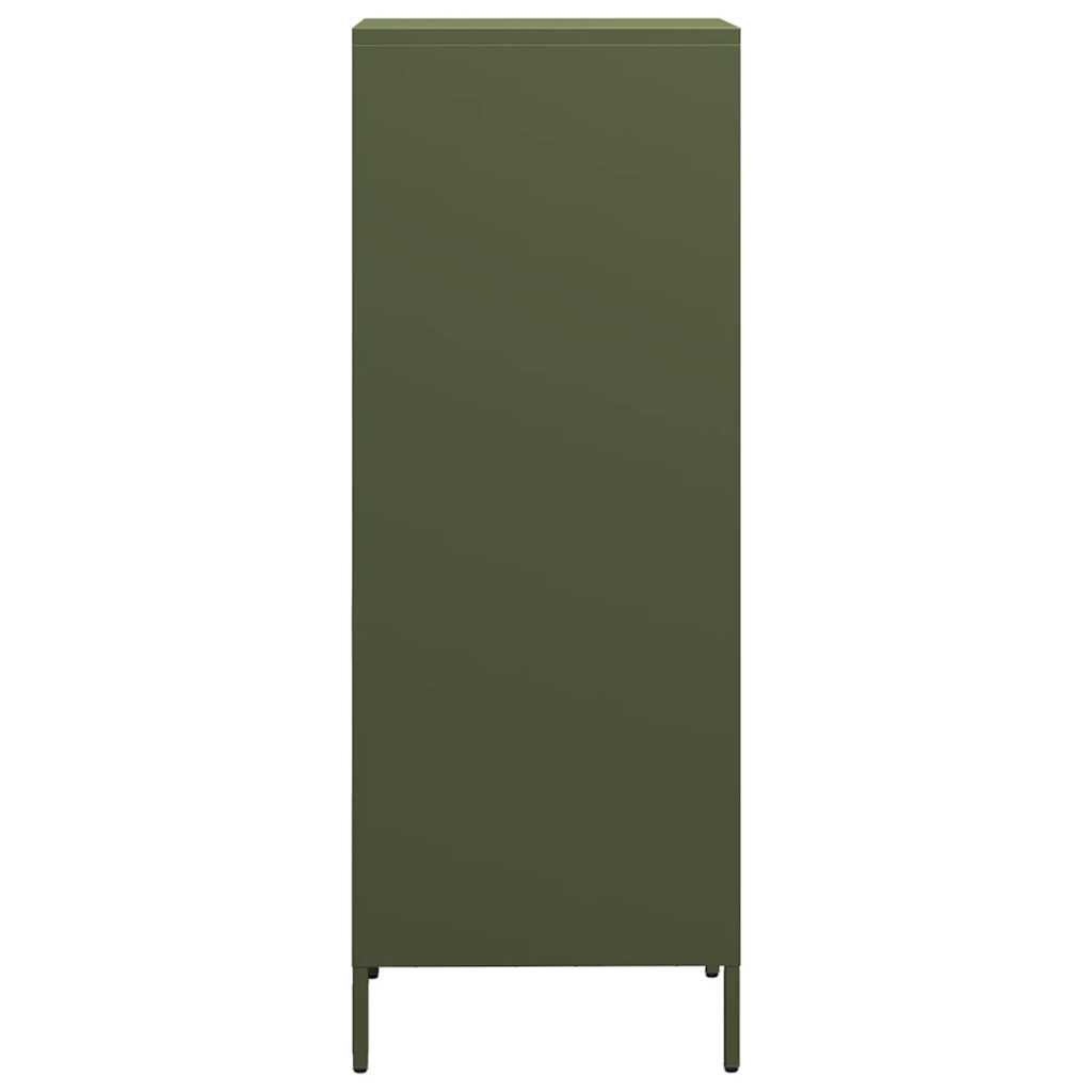 Credenza Verde Oliva 35x39x103,5 cm in Acciaio - homemem39
