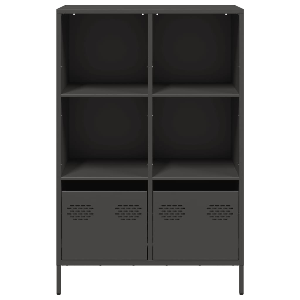 Credenza Nera 68x39x103,5 cm in Acciaio - homemem39