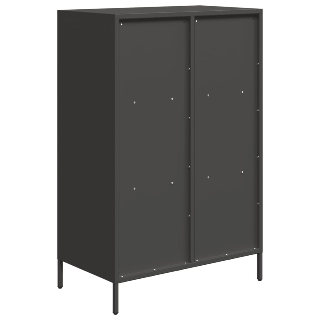 Credenza Nera 68x39x103,5 cm in Acciaio - homemem39