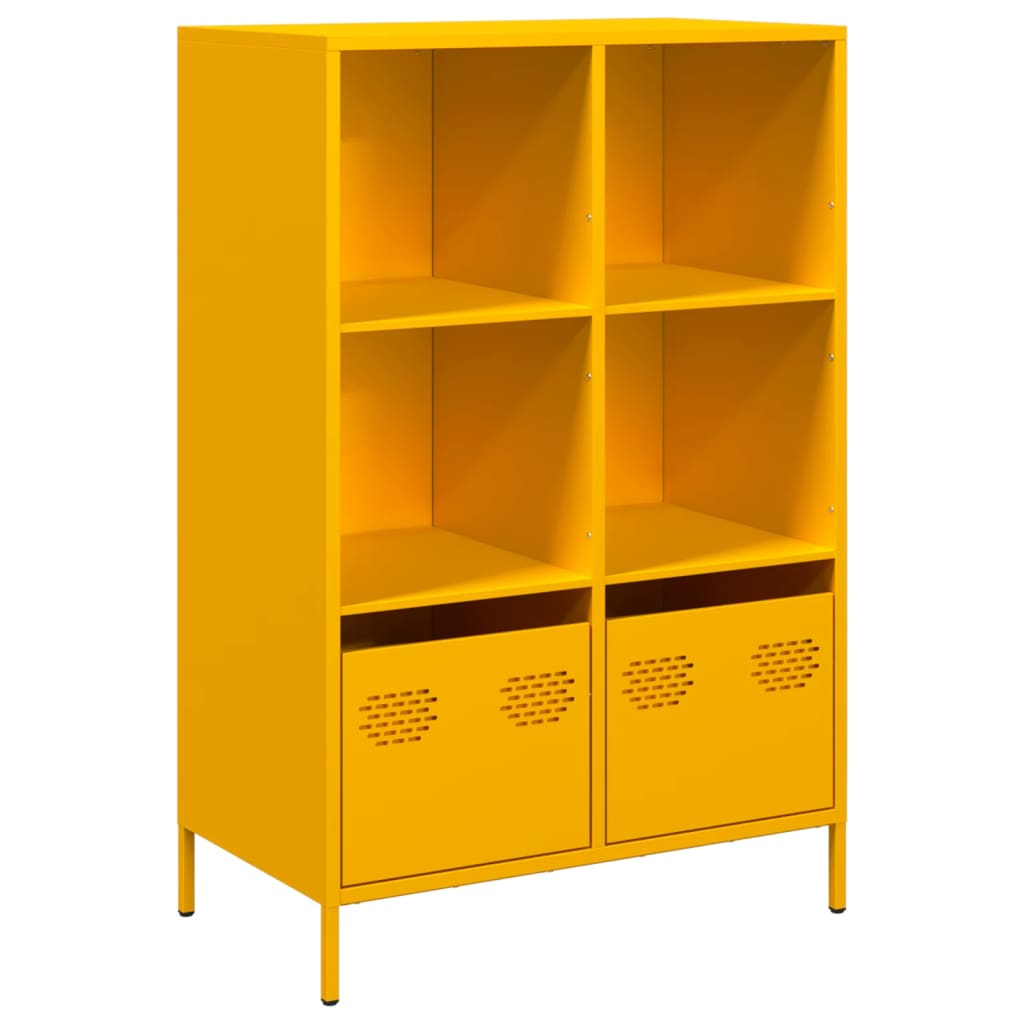 Credenza Giallo Senape 68x39x103,5 cm in Acciaio - homemem39