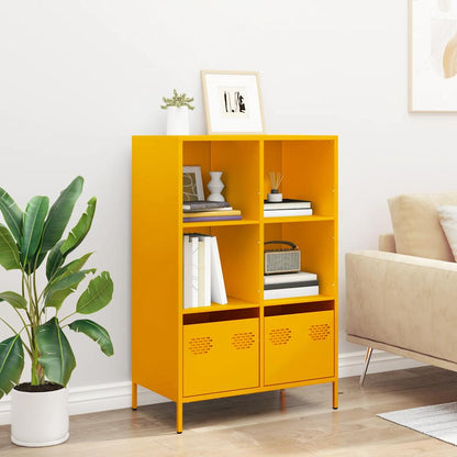 Credenza Giallo Senape 68x39x103,5 cm in Acciaio - homemem39