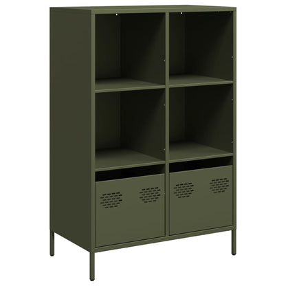 Credenza Verde Oliva 68x39x103,5 cm in Acciaio - homemem39