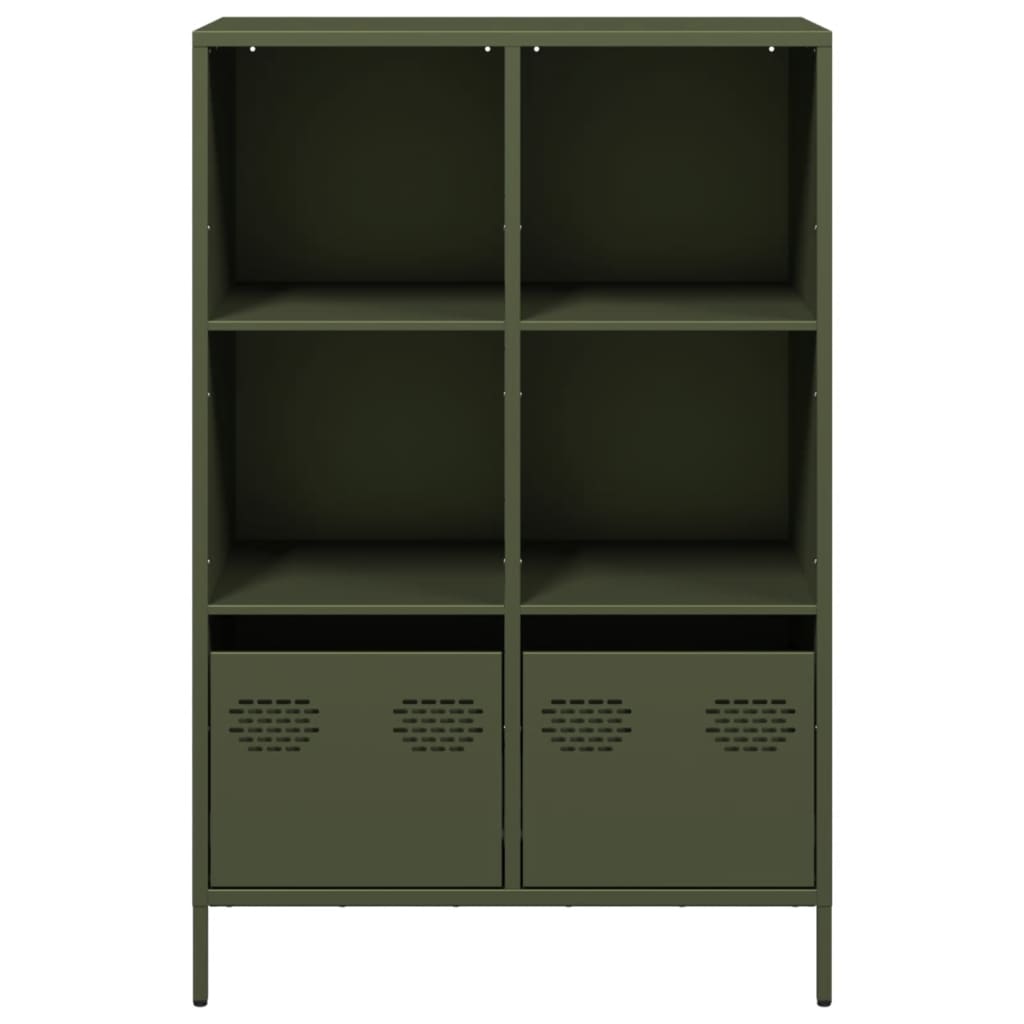 Credenza Verde Oliva 68x39x103,5 cm in Acciaio - homemem39