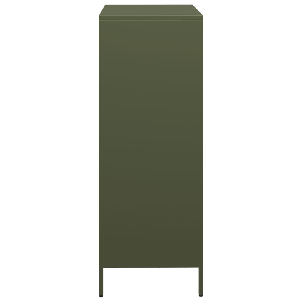 Credenza Verde Oliva 68x39x103,5 cm in Acciaio - homemem39