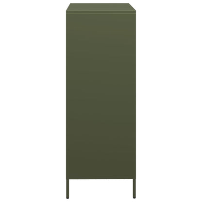 Credenza Verde Oliva 68x39x103,5 cm in Acciaio - homemem39