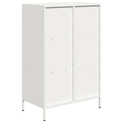 Credenza Bianca 68x39x103,5 cm in Acciaio - homemem39