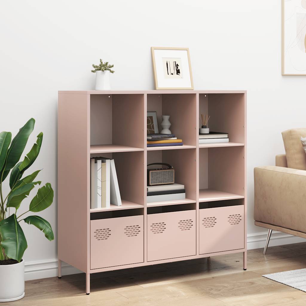 Credenza Rosa 101,5x39x103,5 cm in Acciaio - homemem39