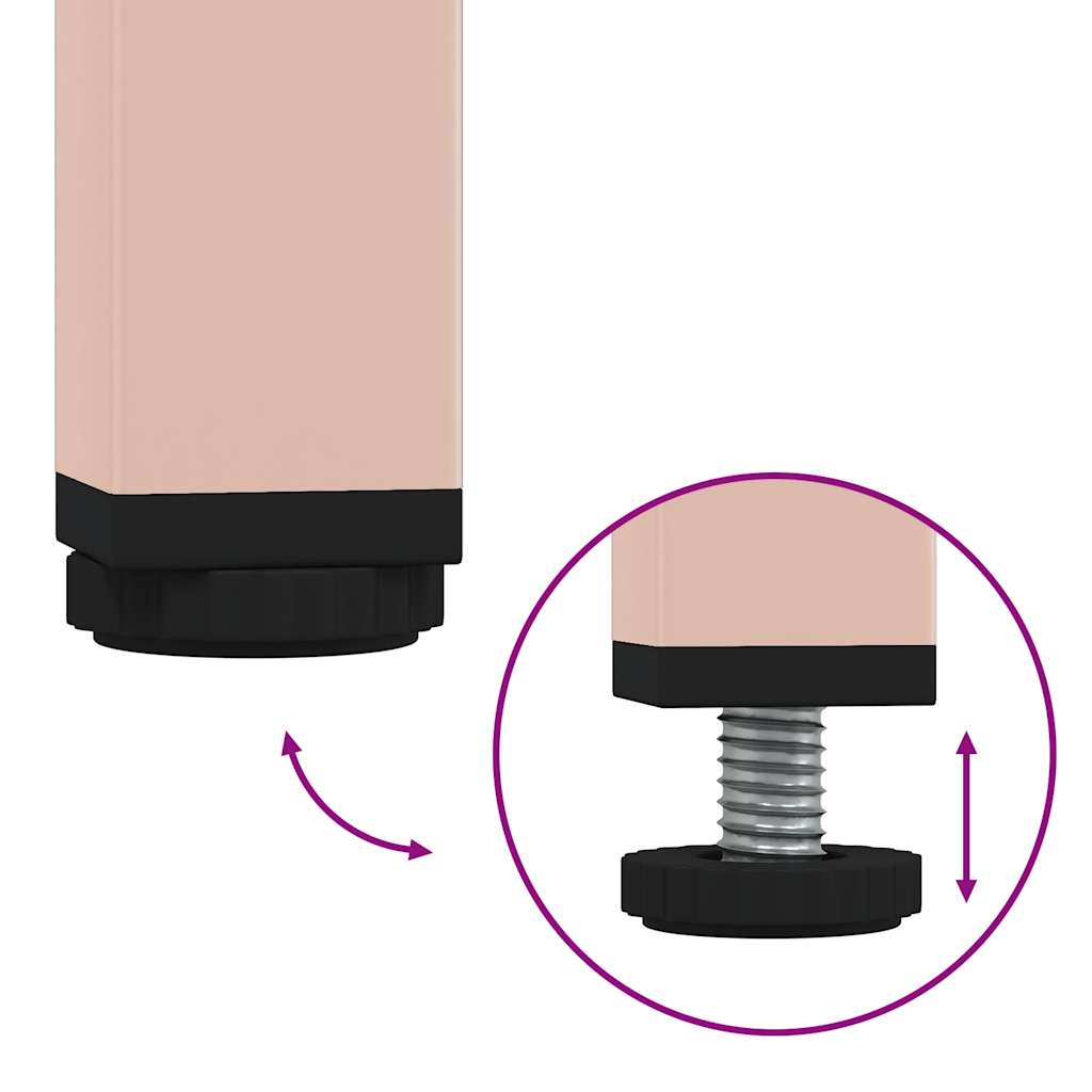 Credenza Rosa 101,5x39x103,5 cm in Acciaio - homemem39