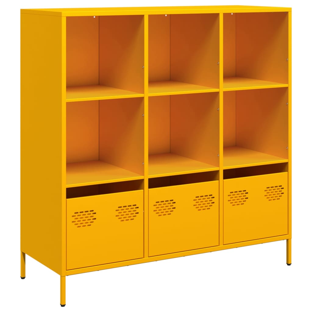 Credenza Giallo Senape 101,5x39x103,5 cm in Acciaio - homemem39