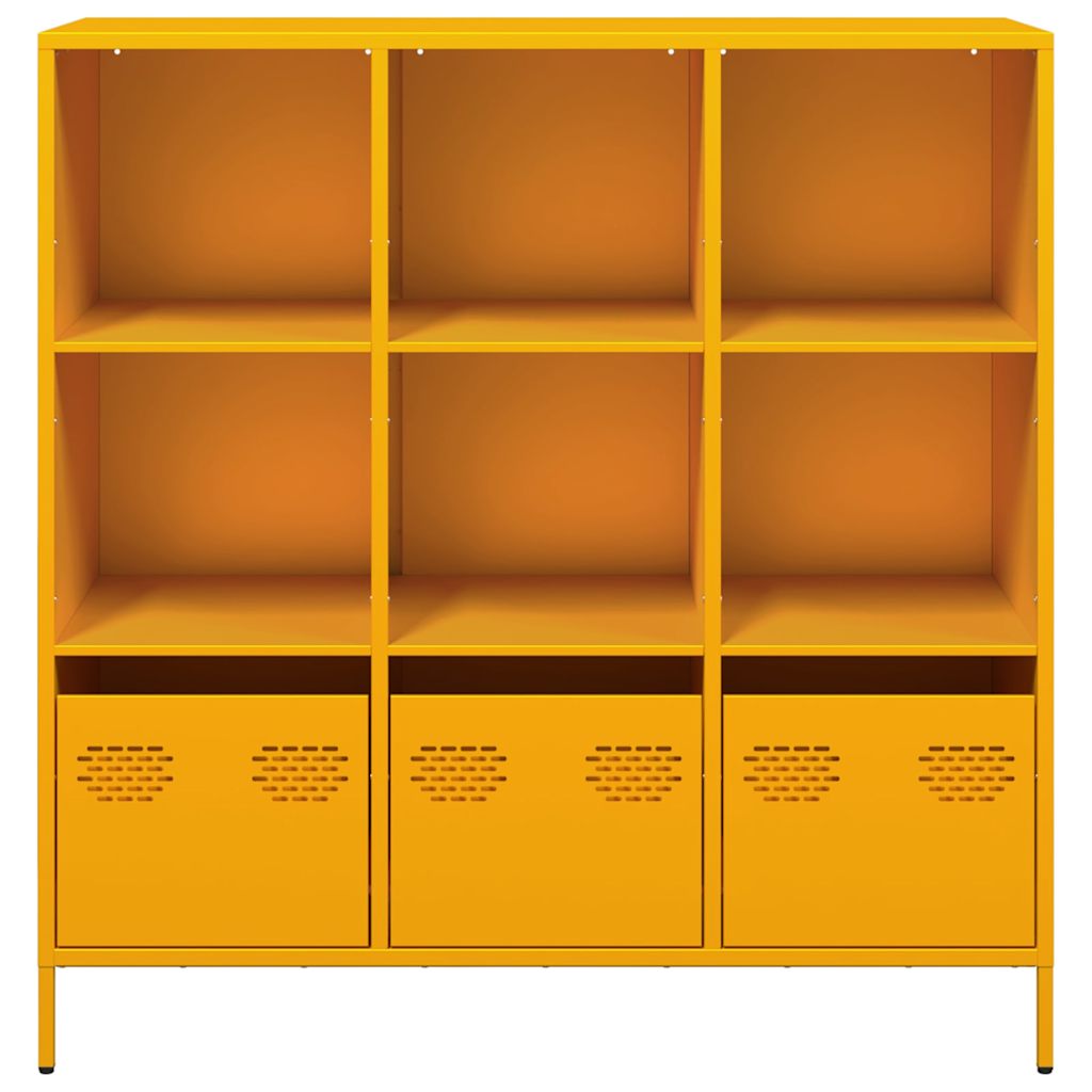 Credenza Giallo Senape 101,5x39x103,5 cm in Acciaio - homemem39