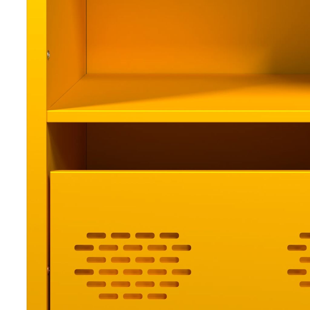 Credenza Giallo Senape 101,5x39x103,5 cm in Acciaio - homemem39