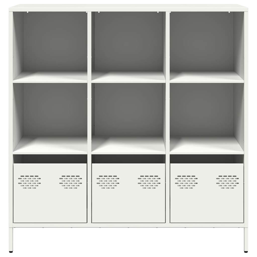 Credenza Bianca 101,5x39x103,5 cm in Acciaio - homemem39
