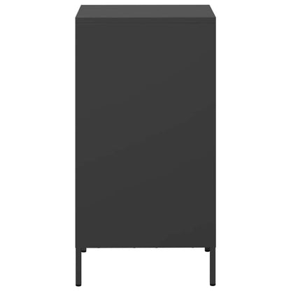 Credenza Nera 35x39x73,5 cm in Acciaio Laminato a Freddo - homemem39