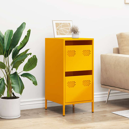Credenza Giallo Senape 35x39x73,5 cm Acciaio Laminato a Freddo - homemem39