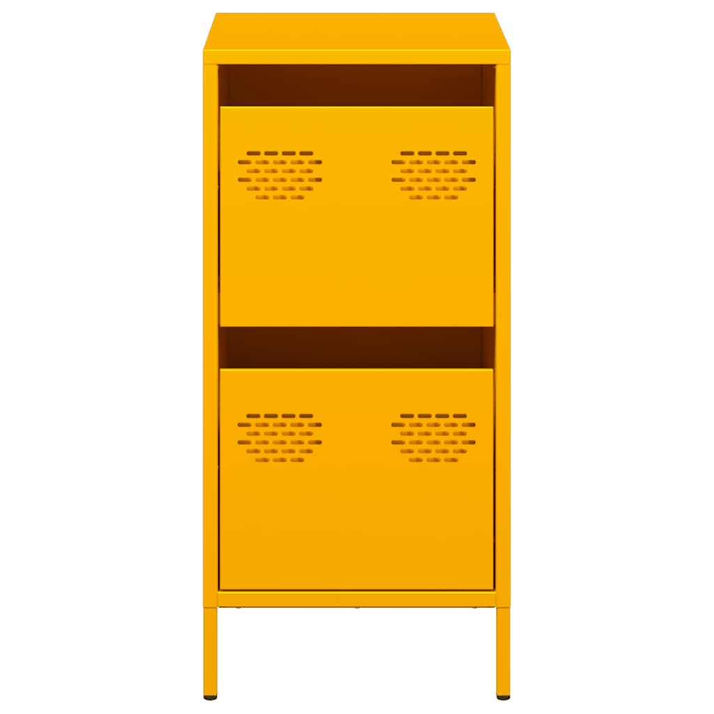 Credenza Giallo Senape 35x39x73,5 cm Acciaio Laminato a Freddo - homemem39