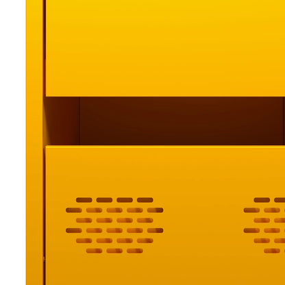 Credenza Giallo Senape 35x39x73,5 cm Acciaio Laminato a Freddo - homemem39