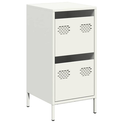 Credenza Bianca 35x39x73,5 cm in Acciaio Laminato a Freddo - homemem39