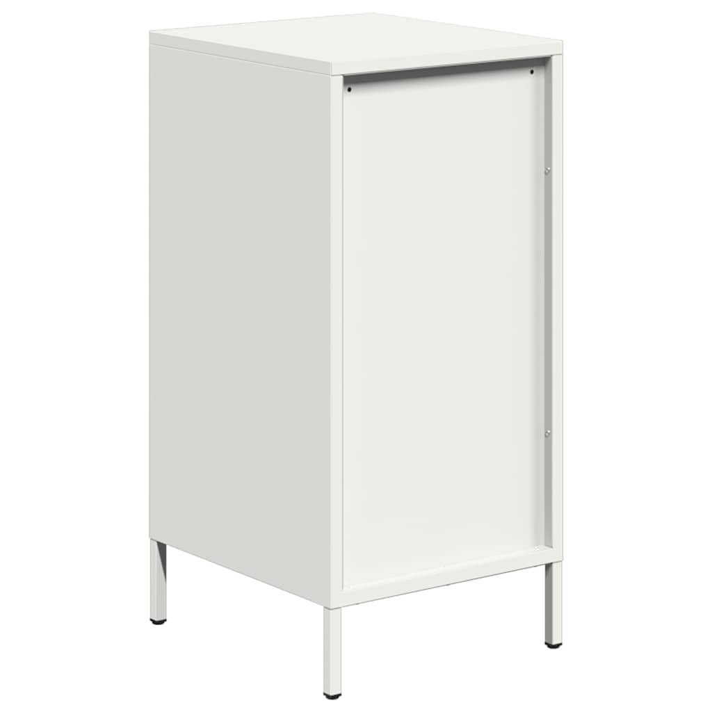 Credenza Bianca 35x39x73,5 cm in Acciaio Laminato a Freddo - homemem39