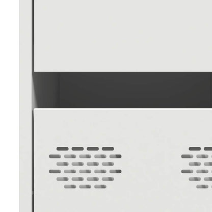 Credenza Bianca 35x39x73,5 cm in Acciaio Laminato a Freddo - homemem39