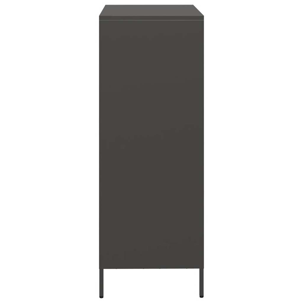 Credenza Nera 39x35x103,5 cm in Acciaio - homemem39