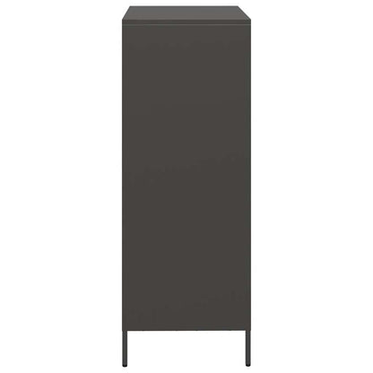 Credenza Nera 39x35x103,5 cm in Acciaio - homemem39