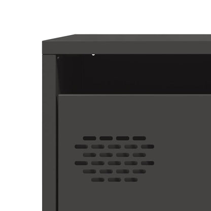 Credenza Nera 39x35x103,5 cm in Acciaio - homemem39